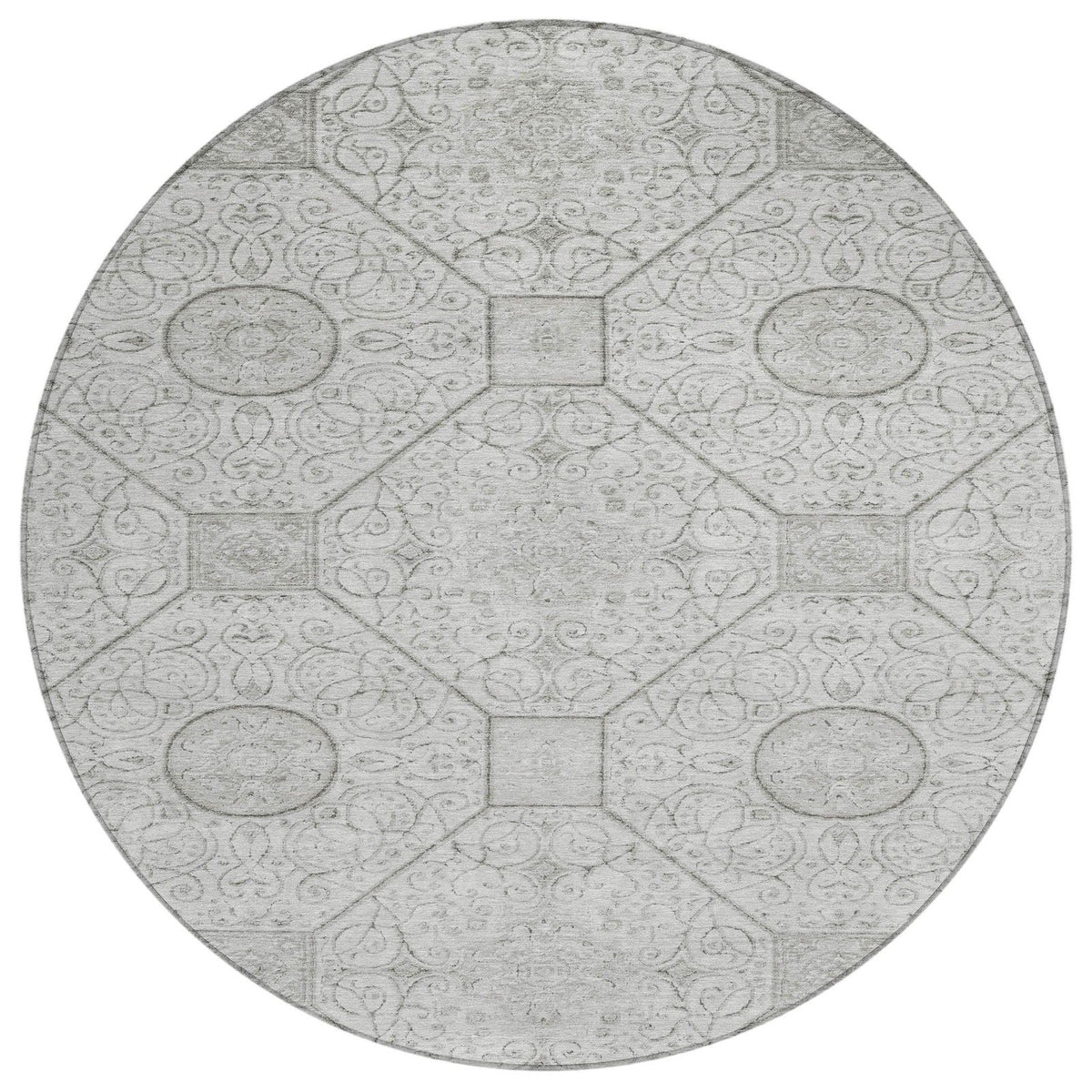Iriora Gray Washable Indoor-Outdoor Rug