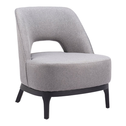 Mistley Wood Gray Armless Accent Chair