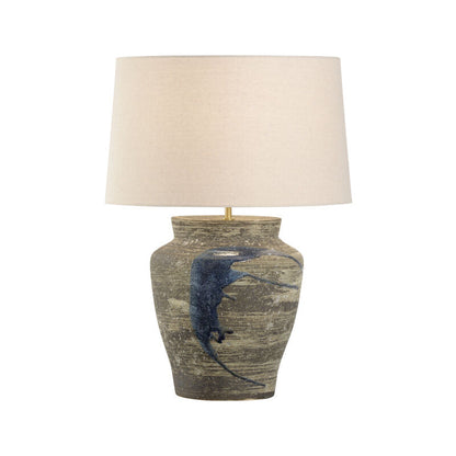 Wildwood Riku Modern Japanese Artistry Indigo Glaze Table Lamp