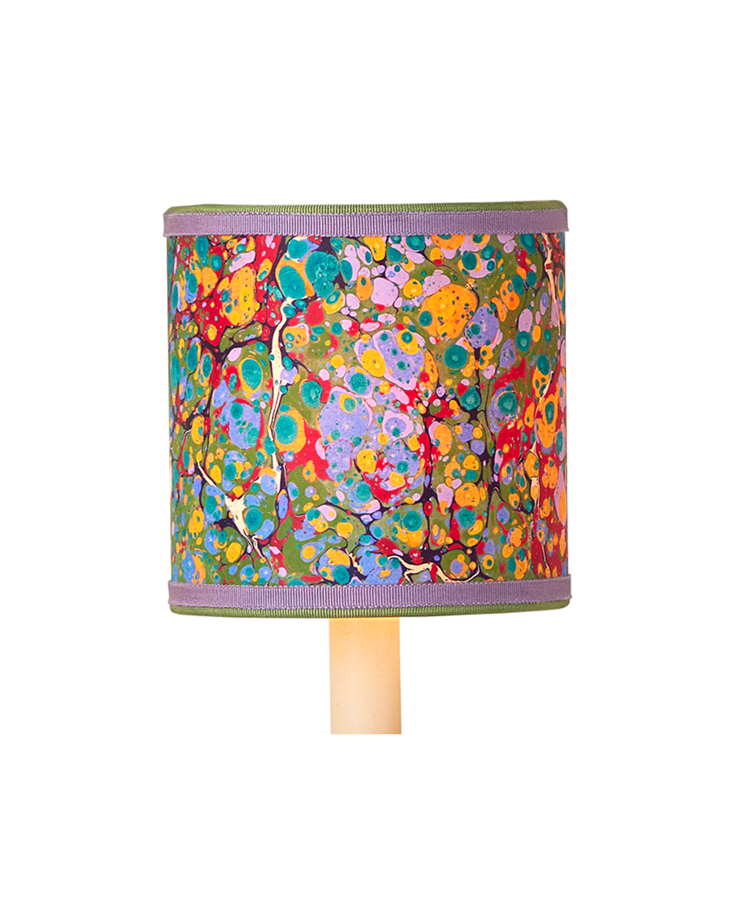 Marble Multi-Color Paper Drum Chandelier Shade