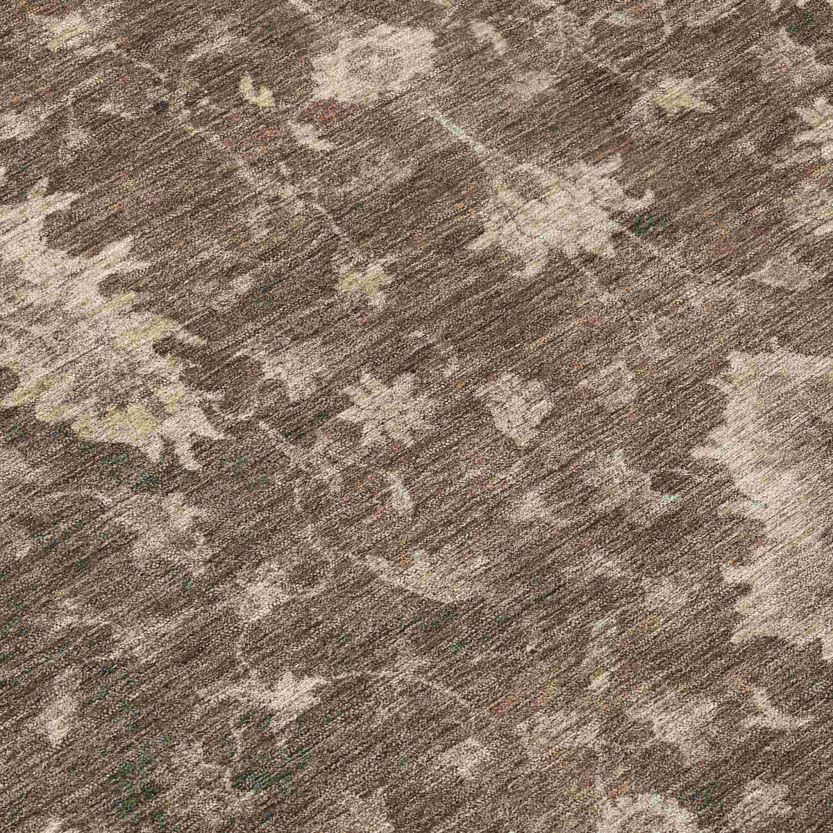 Iriaris Brown Washable Indoor-Outdoor Rug