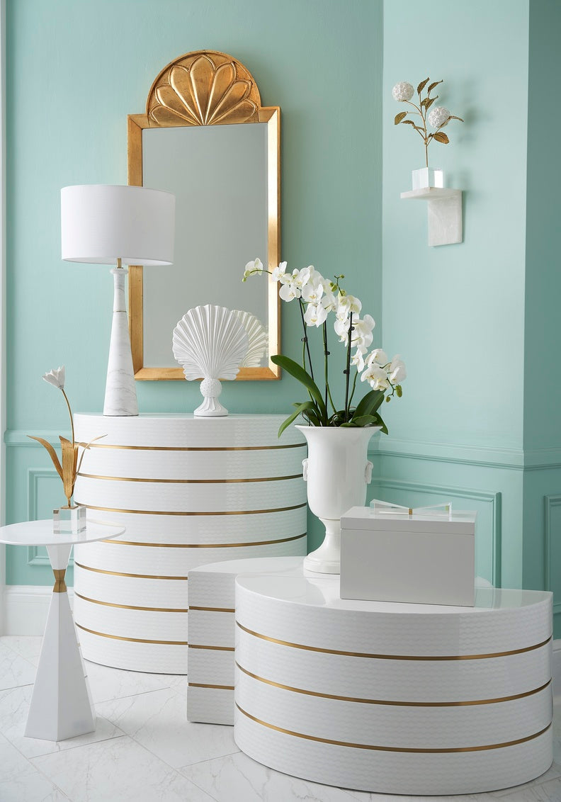 Chelsea House Luna Wooden White Console Table