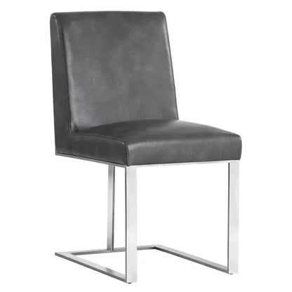 Dean Leather Armless Dining Chair - LOOMLAN - SUNPAN - Dining Chairs
