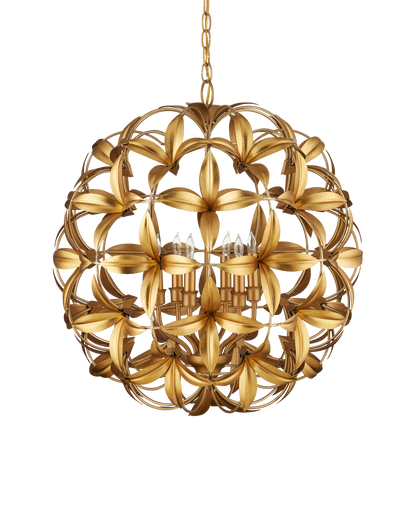 Helenium Orb Iron Gold Chandelier