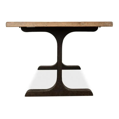 Decan Dining Table With Iron Base - LOOMLAN - Sarreid - Dining Tables