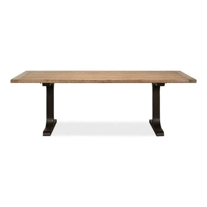 Decan Dining Table With Iron Base - LOOMLAN - Sarreid - Dining Tables