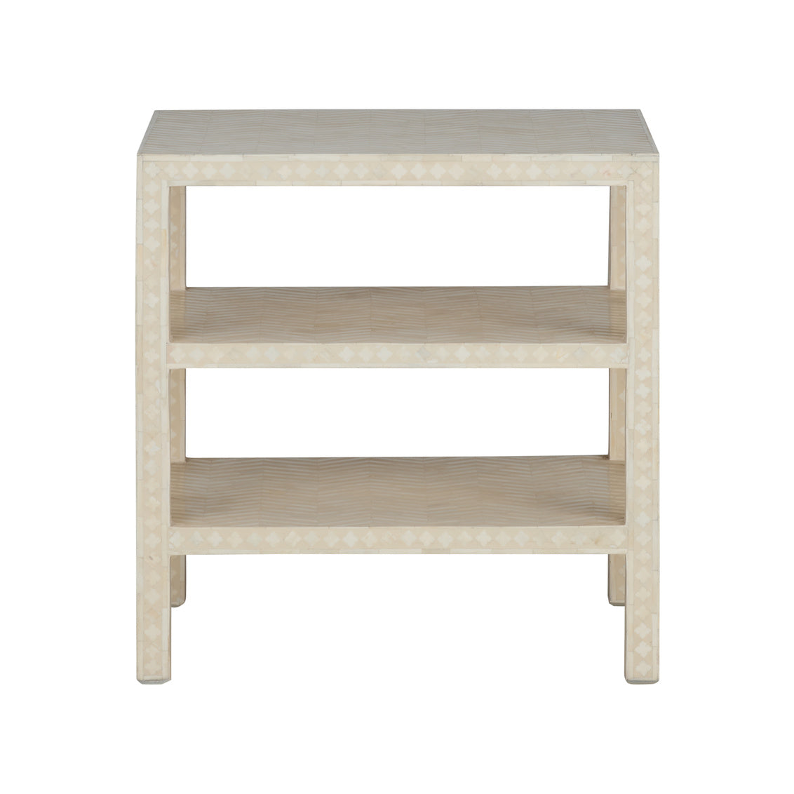 Chelsea House Chevron Inlay Wooden Side Table