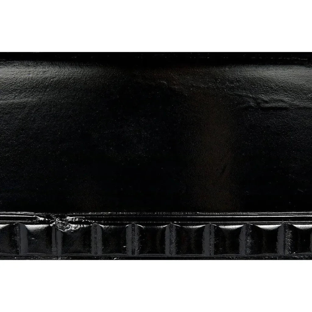 Noir Dede Leather Black Dining Chair