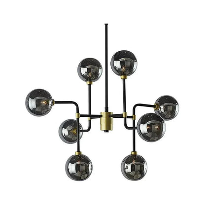 Deimos Iron Framed Glass Chandelier
