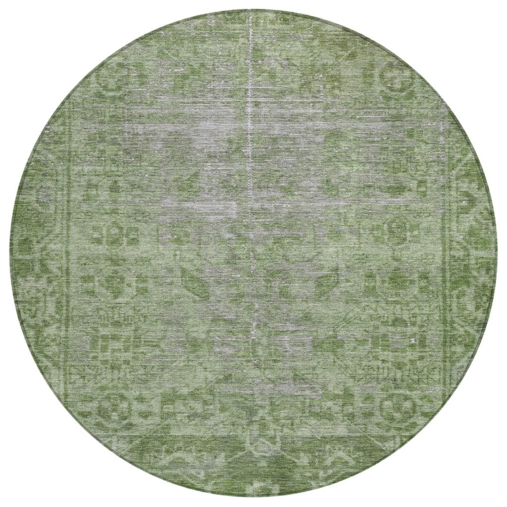 LOOMLAN Rugs Delaura Fern Washable Indoor-Outdoor Rug