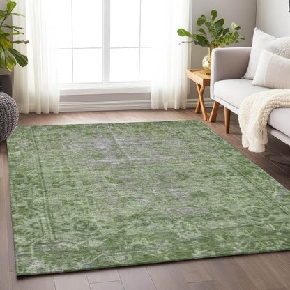 LOOMLAN Rugs Delaura Fern Washable Indoor-Outdoor Rug