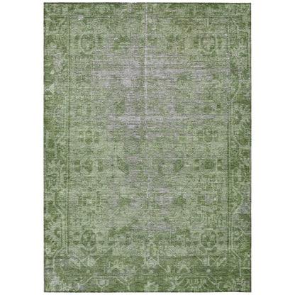 LOOMLAN Rugs Delaura Fern Washable Indoor-Outdoor Rug