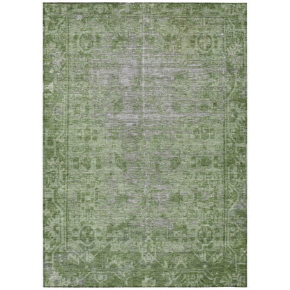 LOOMLAN Rugs Delaura Fern Washable Indoor-Outdoor Rug