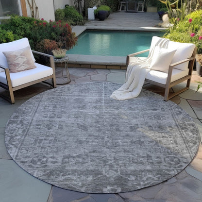 Delaura Gray Washable Indoor - Outdoor Rug - LOOMLAN - LOOMLAN Rugs - Outdoor Rugs