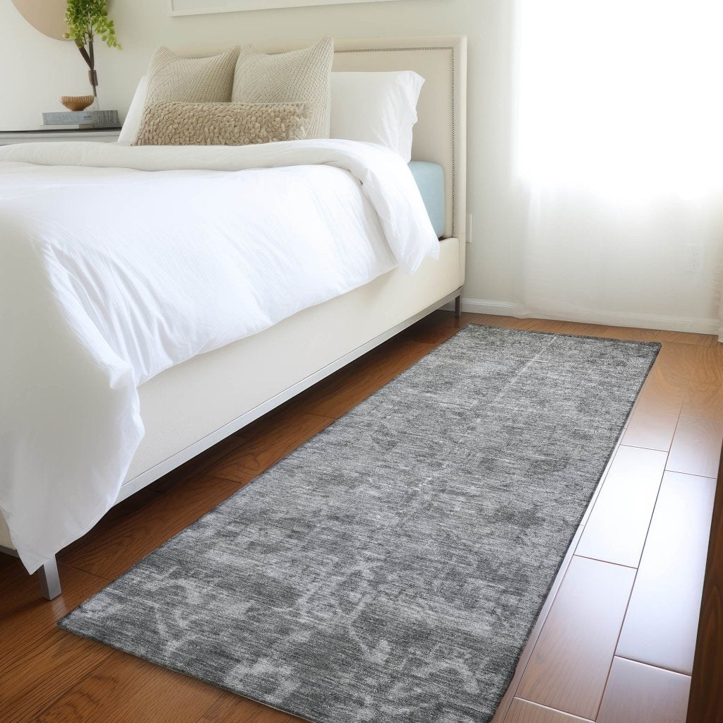 Delaura Gray Washable Indoor - Outdoor Rug - LOOMLAN - LOOMLAN Rugs - Outdoor Rugs