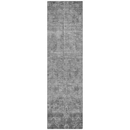 Delaura Gray Washable Indoor-Outdoor Rug
