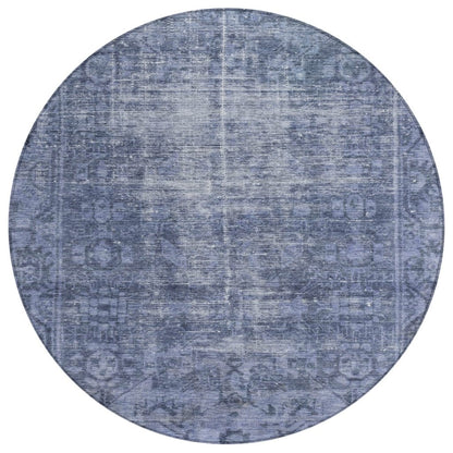 LOOMLAN Rugs Delaura Navy Washable Indoor-Outdoor Rug