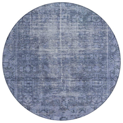 LOOMLAN Rugs Delaura Navy Washable Indoor-Outdoor Rug