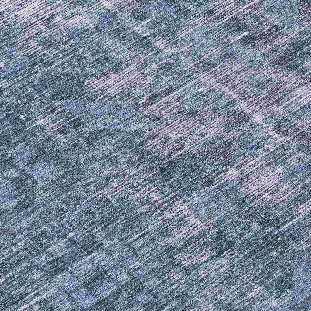 LOOMLAN Rugs Delaura Navy Washable Indoor-Outdoor Rug