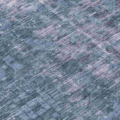 LOOMLAN Rugs Delaura Navy Washable Indoor-Outdoor Rug