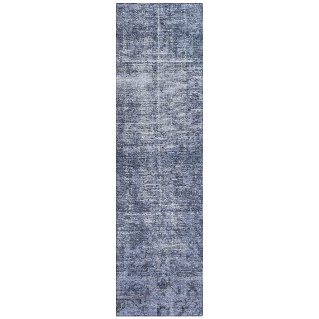LOOMLAN Rugs Delaura Navy Washable Indoor-Outdoor Rug