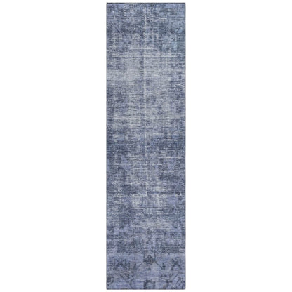 LOOMLAN Rugs Delaura Navy Washable Indoor-Outdoor Rug