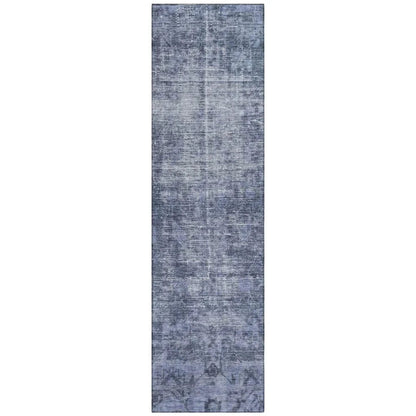 LOOMLAN Rugs Delaura Navy Washable Indoor-Outdoor Rug