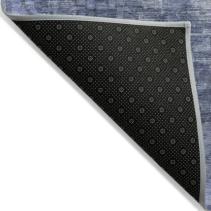 LOOMLAN Rugs Delaura Navy Washable Indoor-Outdoor Rug