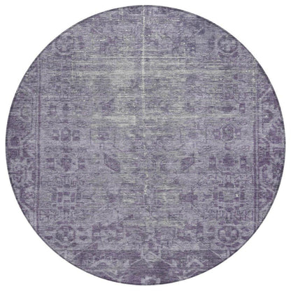 LOOMLAN Rugs Delaura Purple Washable Indoor-Outdoor Rug
