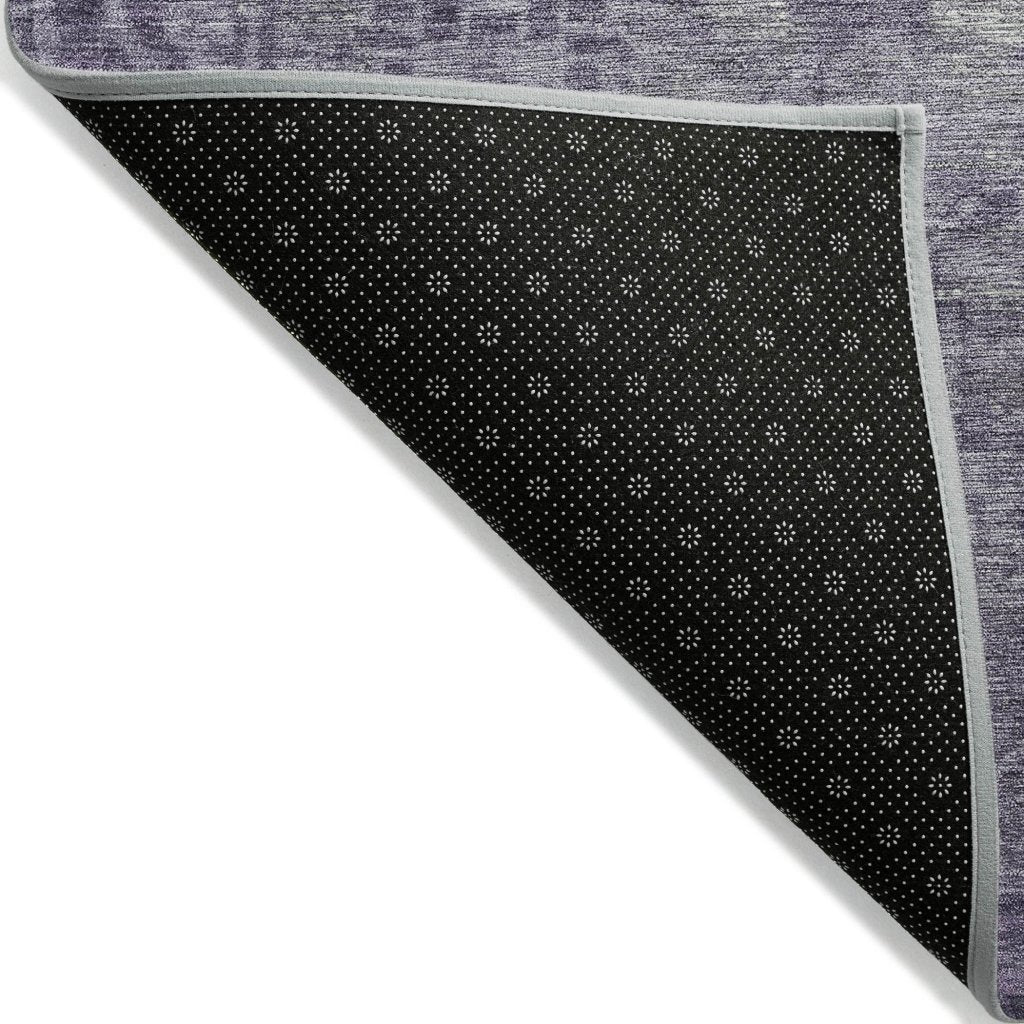 LOOMLAN Rugs Delaura Purple Washable Indoor-Outdoor Rug