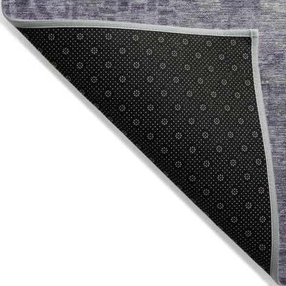 LOOMLAN Rugs Delaura Purple Washable Indoor-Outdoor Rug