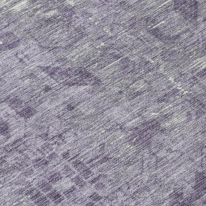 LOOMLAN Rugs Delaura Purple Washable Indoor-Outdoor Rug
