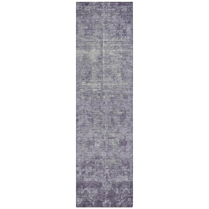 LOOMLAN Rugs Delaura Purple Washable Indoor-Outdoor Rug