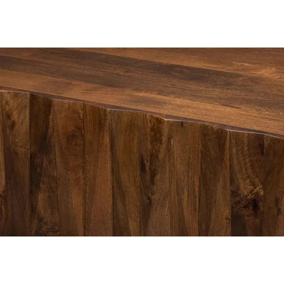 Sarreid Denali Rectangle Cocktail Coffee Table Block Solid Wood