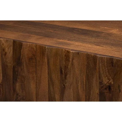 Sarreid Denali Rectangle Cocktail Coffee Table Block Solid Wood