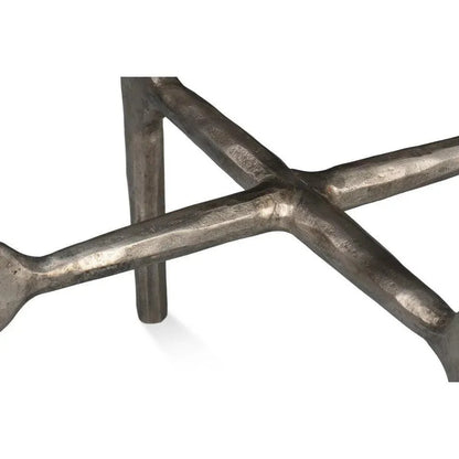 Sarreid Derrick Iron & Marble Black Round End Table