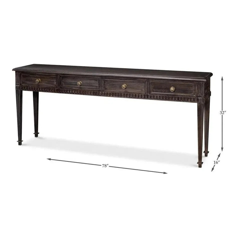 Sarreid DetailsWood Dark Brown Sofa Table