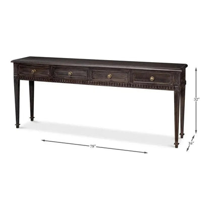 Sarreid DetailsWood Dark Brown Sofa Table
