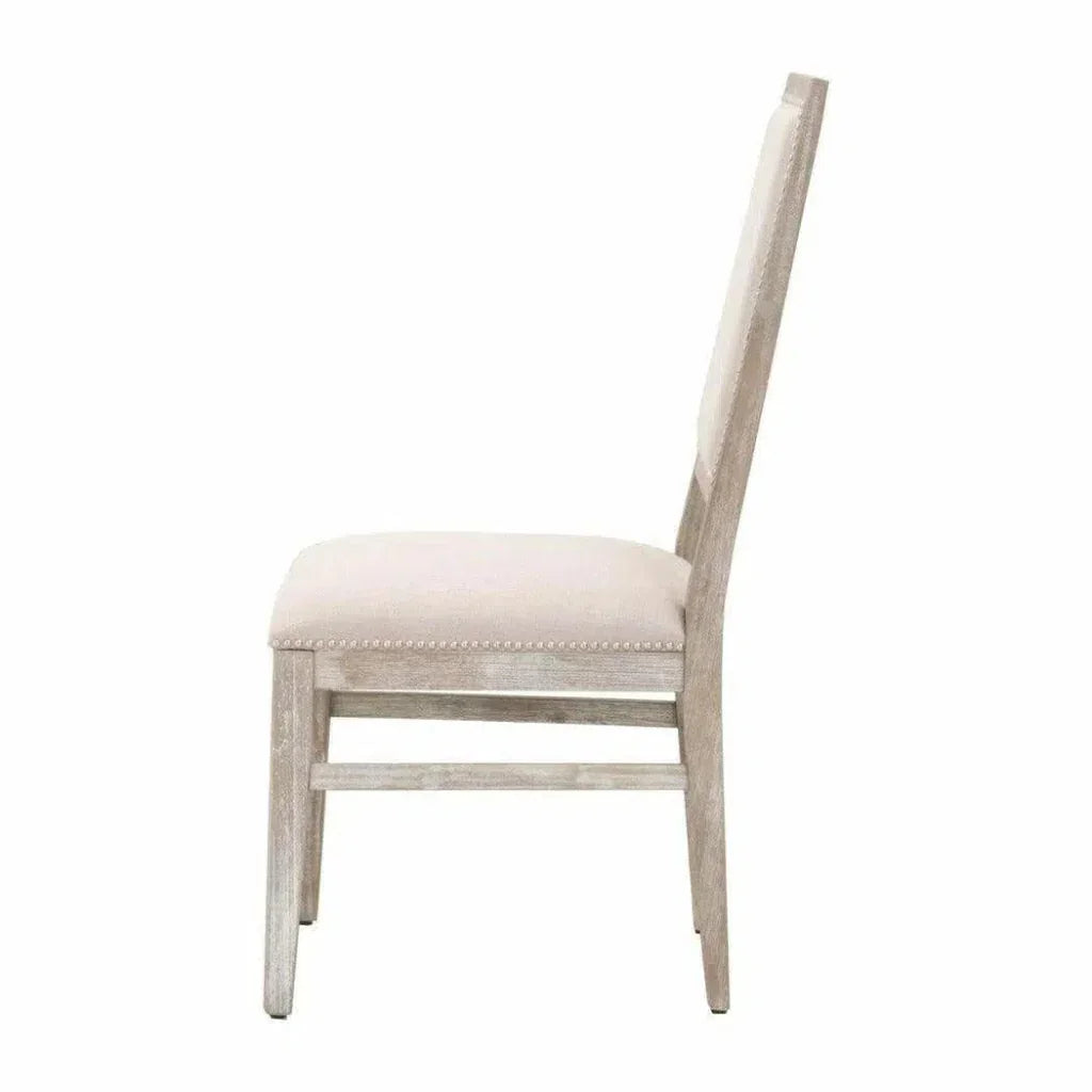 Dexter Dining Chair 2PC Stone Linen Natural Gray - LOOMLAN - Essentials For Living - Dining Chairs