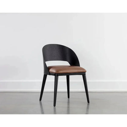 SUNPAN Dezirae Curved Back Leather Dining Chair