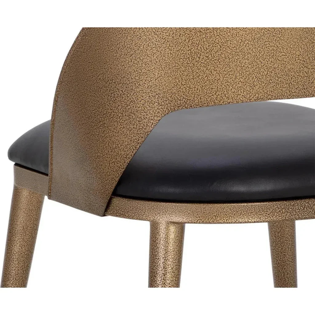SUNPAN Dezirae Curved Back Leather Dining Chair