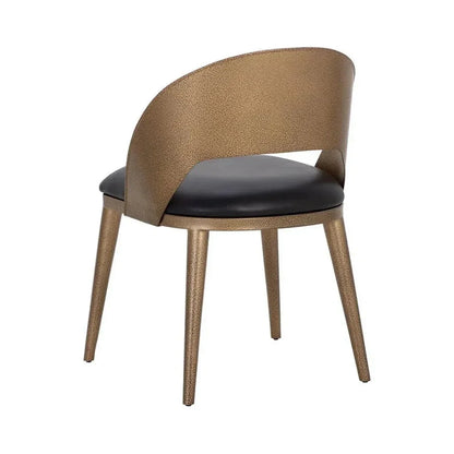 SUNPAN Dezirae Curved Back Leather Dining Chair