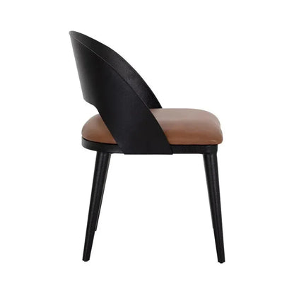 SUNPAN Dezirae Curved Back Leather Dining Chair