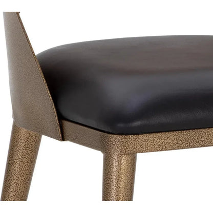 SUNPAN Dezirae Curved Back Leather Dining Chair