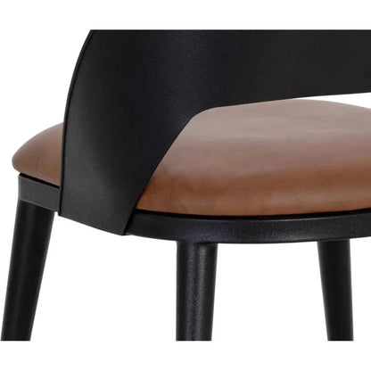 SUNPAN Dezirae Curved Back Leather Dining Chair