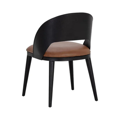 SUNPAN Dezirae Curved Back Leather Dining Chair
