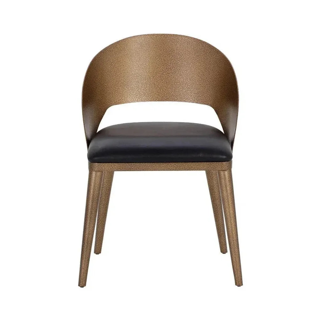 SUNPAN Dezirae Curved Back Leather Dining Chair