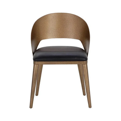 SUNPAN Dezirae Curved Back Leather Dining Chair