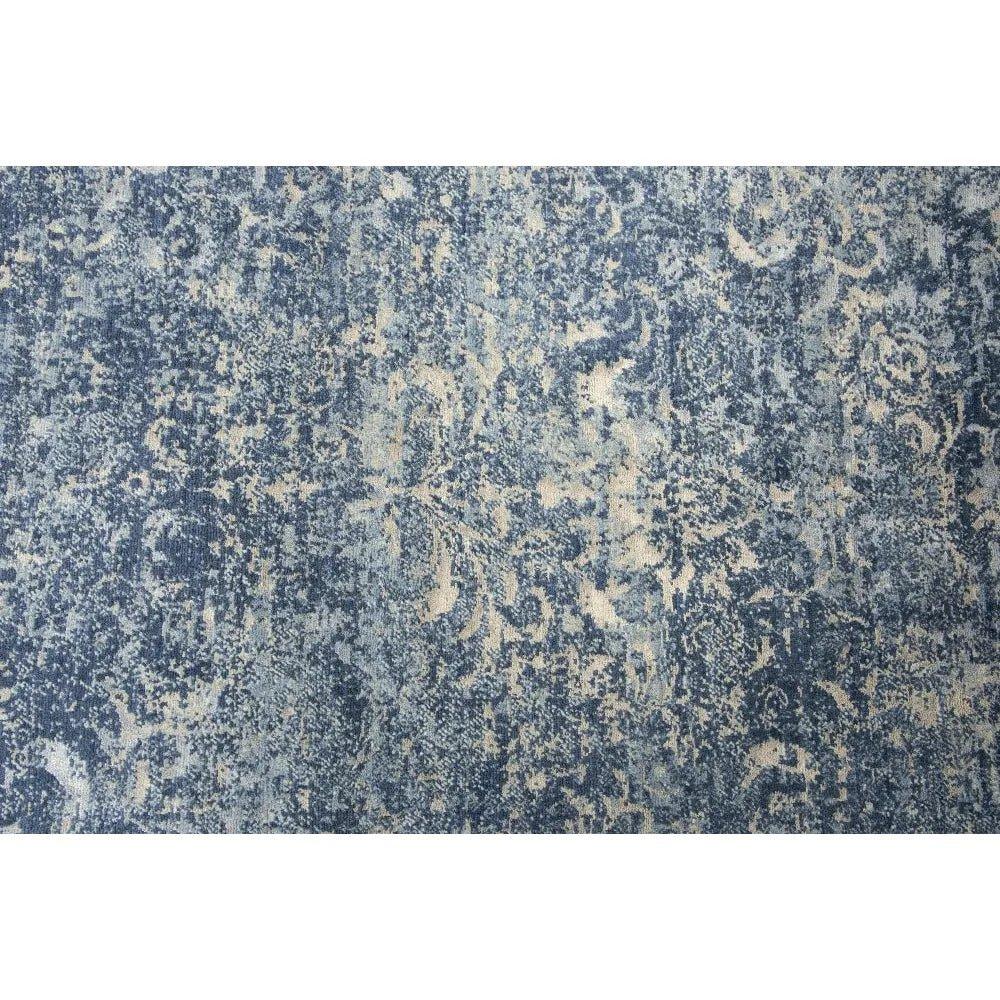 Curn Floral Blue Large Area Rugs For Living Room - LOOMLAN - LOOMLAN - Area Rugs