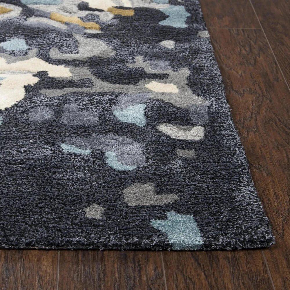 Camb Abstract Gray Large Area Rugs For Living Room -- gray